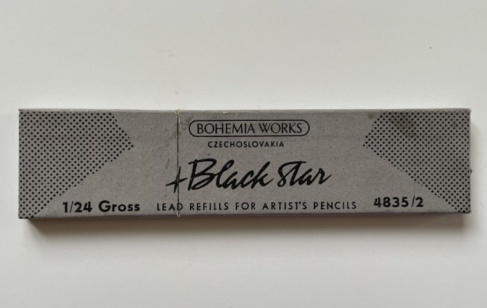 Set de cinci mine originale pentru creion, de COLECTIE, producator BLACK STAR Bohemia Works Czechoslovakia (3)