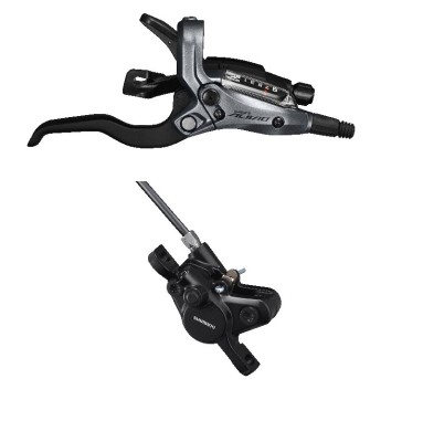 Frana Pe Disc Set Asamblat Shimano Alivio St-M4050(R) Br-Mt400(R), Fara Adaptor,... Cod:EM40502KRRXRA170P3 foto