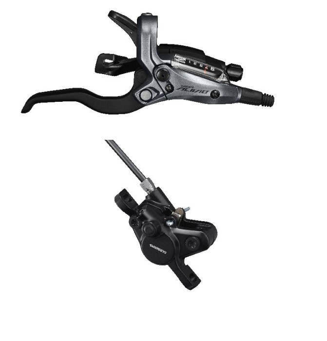 Frana Pe Disc Set Asamblat Shimano Alivio St-M4050(R) Br-Mt400(R), Fara Adaptor,... Cod:EM40502KRRXRA170P3