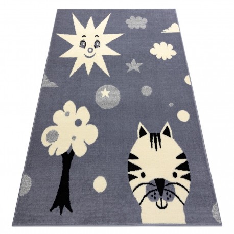 Covor BCF Flash Smile 3992 - Soare gri, 140x190 cm