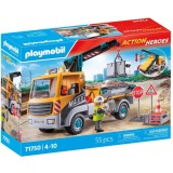 Playmobil Act!on Heroes - Camion de constructii cu macara