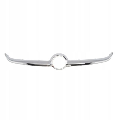 Ornament grila masca fata Opel Corsa E, 11.2014-, parte montare centrala, crom, cu locas pentru emblema, 55B205-6, Aftermarket foto