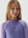 Lenjerie termoactivă scămoșată (bluză) pentru fete - mov, 4F Sportswear