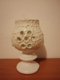 Suport lumanare ceramica perforata sfesnic Ego Stengods Bruno Karlsson 19.5 cm