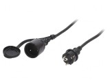 Prelungitor Alimentare 25m Negru 16A, KEL