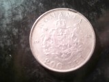 Moneda 200 lei 1942 Mihai I , 6g argint 835 , cal. F.Buna cu eroare deasupra NI din Romania (adaos material - Ag)