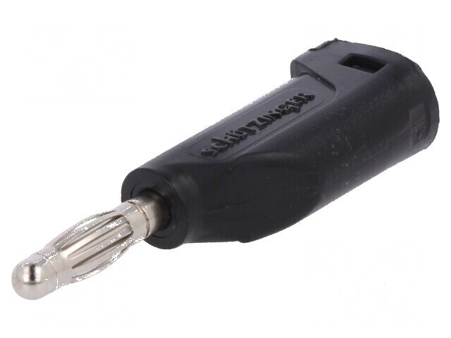 Conector banană 4mm 32A 33VAC 70VDC negru nichelat