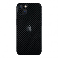 Set Folii Skin Acoperire 360 Compatibile cu Apple iPhone 13 Mini - ApcGsm Wraps Carbon Black