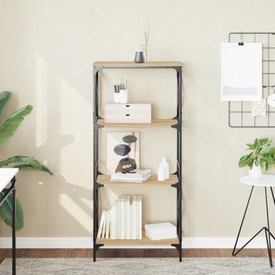 vidaXL Bibliotecă 4 niveluri stejar sonoma 59x35x132 cm lemn prelucrat 837618 foto