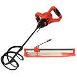 Yato YT-82607 + YT-3705 - Masina de amestecat 1600 W 140 mm + Masina manuala de taiat ceramica 900 mm taiere 45 grade