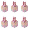 Set 6 Cutii Carton Prajituri Unicorn Roz 9.9x8.5cm Hartie Premium