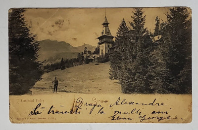 CASTELUL PELES , SINAIA , CARTE POSTALA ILUSTRATA , CLASICA , TIPARITA LA DRESDA foto