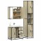 Gossi set mobilier de baie, 3 piese, stejar sonoma, lemn prelucrat