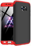 Cumpara ieftin Carcasa Samsung Galaxy S7 Edge MyStyle 360 Negru Rosu 3in1, Protectie Soc, Praf, Zgarieturi, Plastic