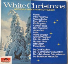 Various &lrm;&ndash; White Christmas _ NM / VG+ vinil,LP, disc muzica de Sarbatori, de Craciun _ Polydor, germania, 1966