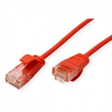 Cablu de retea Slim cat 6A UTP LSOH 1.5m Rosu, Roline 21.15.3914
