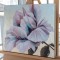 Pictori Romani Tablou abstract U/P Pictura floare roz pudrat 100x100cm