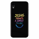 Husa silicon pentru Apple Iphone XR, Jesus Paints A Smile In Me