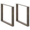 VidaXL Picioare de masă &icirc;n formă de U, 3 buc., oțel natural, 100 x (72-73) cm