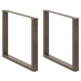 VidaXL Picioare de masă &icirc;n formă de U, 3 buc., oțel natural, 100 x (72-73) cm