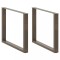 vidaXL Picioare de masă &icirc;n formă de U, 3 buc., oțel natural, 100 x (72-73) cm