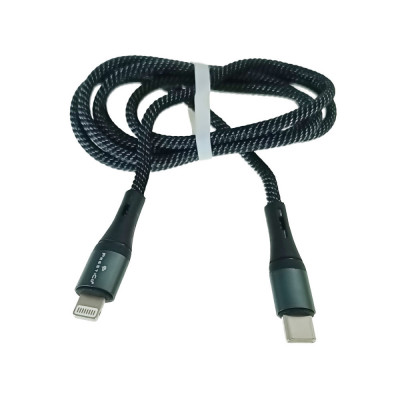 Cablu USB Tip C tata la conector tip lightning, PrestiCo T10, PD 30W, lungime 100 cm, negru foto