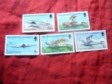 Serie Guernsey 1973 Aviatie , 5 valori, Nestampilat