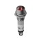 Bec martor 12Vdc 9x36mm LED rosu metal