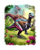 Sticker decorativ, Dinozauri, Verde, 70 cm, 6624ST, Oem