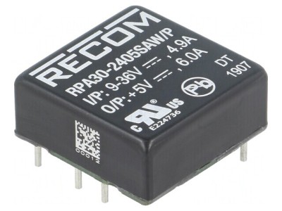 Convertor DC/DC 30W 9-36V la 5V 6A foto