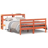 Cumpara ieftin Cadru de pat fara saltea, maro ceruit 150x200 cm lemn masiv pin