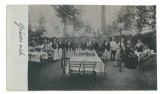 4308 - ORADEA, Restaurant - old postcard (13,5/7,5 cm) real PHOTO - used - 1903, Romania 1900 - 1950, Sepia, Cladiri