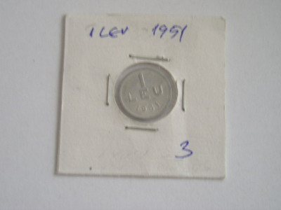 M1 C10 - Moneda foarte veche 93 - Romania - 1 leu 1951 foto