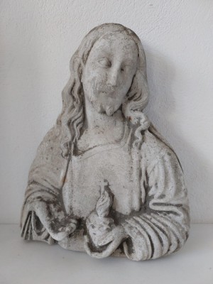 Statueta aplica basorelief Iisus Isus , 30 cm, reprezentare catolica foto