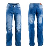 Pantaloni moto jeans pentru barbati W-TEC Davosh cu Kevlar, albastri