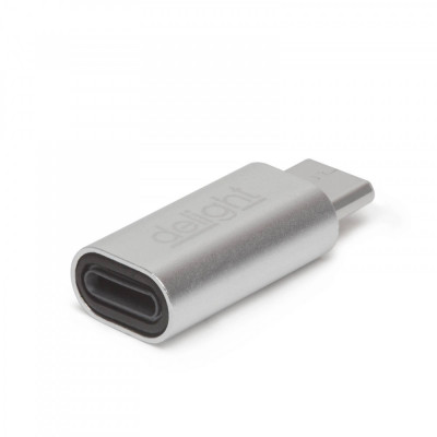 Adaptor tata USB type C - iPhone lightning mama argintiu delight foto