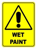 Wet Paint Warning Safety Sign