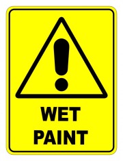Wet Paint Warning Safety Sign foto
