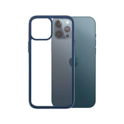 Husa Cover Panzer Clear Case pentru iPhone 12 Pro Max Albastru foto