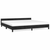 Cumpara ieftin Cadru de pat fara saltea, negru, 200x200 cm, catifea