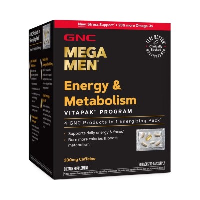 Gnc Mega Men Energy &amp;amp; Metabolism Vitapak Program, Complex De Multivitamine foto