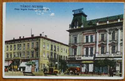 Targu Mures , Piata Regele Ferdinand , interbelica , animatie foto
