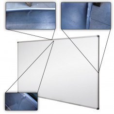Whiteboard, tabla magnetica alba, 100x200 cm, rama aluminiu, resigilata foto