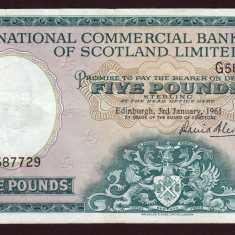 Scotia 5 Pounds Scotland National Commercial Bank s587729 1961 P#270