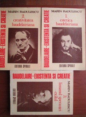 carte veche Colectie,Baudelaire-existenta si creatie,Marin Radulescu-1992,T.GRAT foto