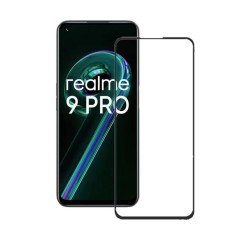 Folie sticla securizata compatibila cu realme 9 5g / 9 pro, cfp1, case friendly, full glue, lipire completa, 9h, bro, negru foto