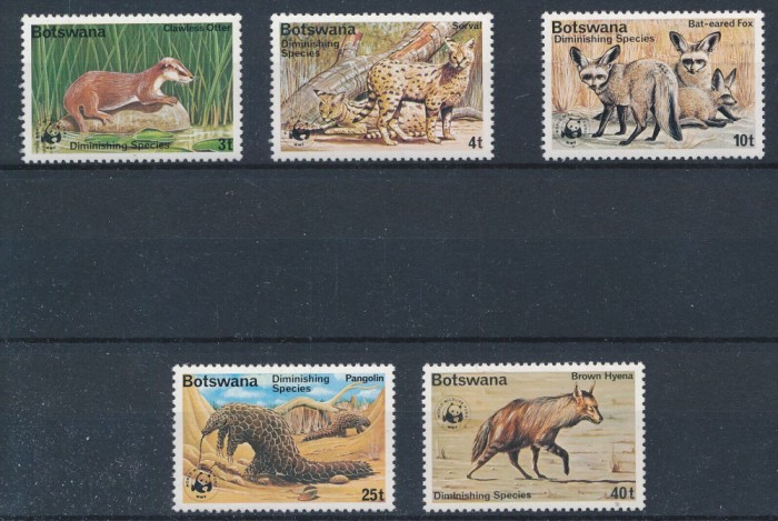 BOTSWANA 1977 WWF FAUNA PROTEJATA ANIMALE SALBATICE