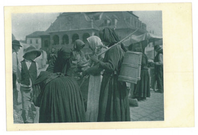 2837 - BRASOV, Market, Fruit Seller, Romania - old postcard - unused foto