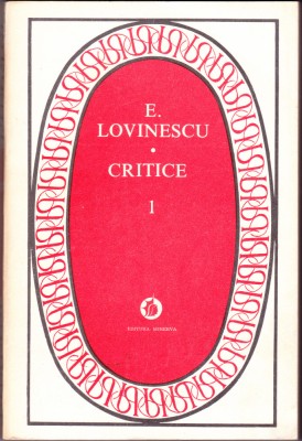 AS - E.LOVINESCU - CRITICE (1,2,3 VOL) foto