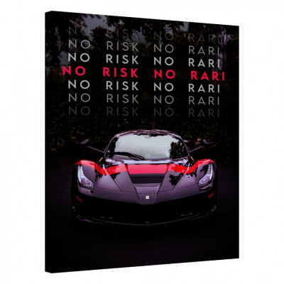 Tablou Canvas, Tablofy, No Risk No Rari, Printat Digital, 90 &amp;times; 120 cm foto
